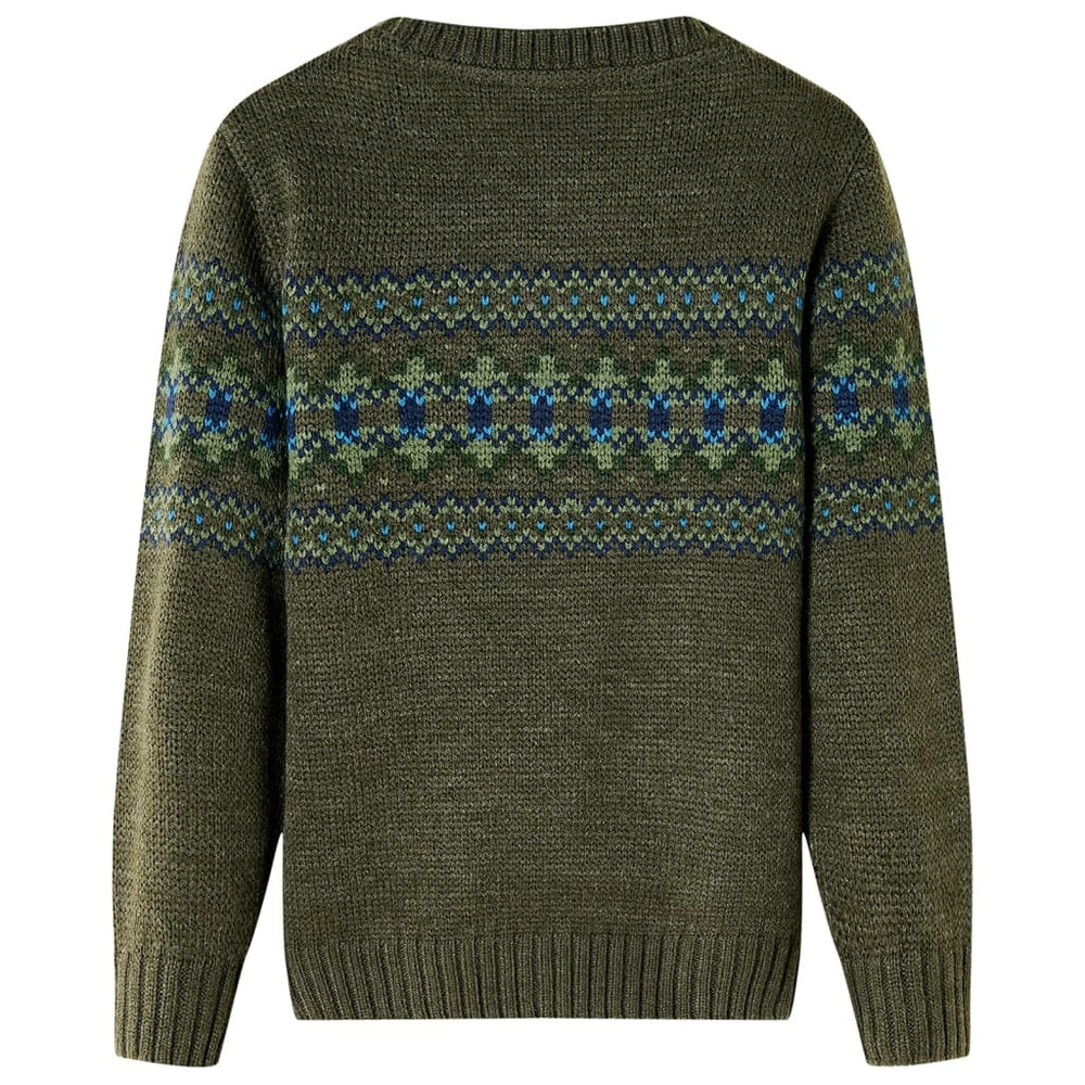 Pull Enfant Tricoté Kaki 104