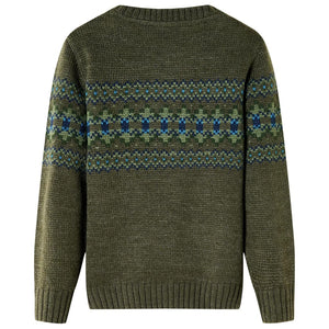 Pull Enfant Tricoté Kaki 104