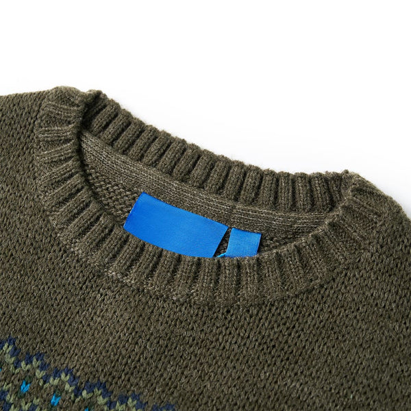 Pull Enfant Tricoté Kaki 104