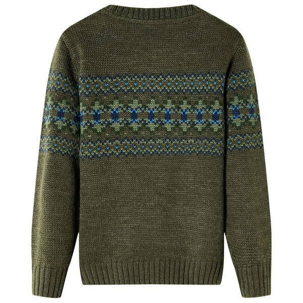 Pull tricoté enfant kaki 116