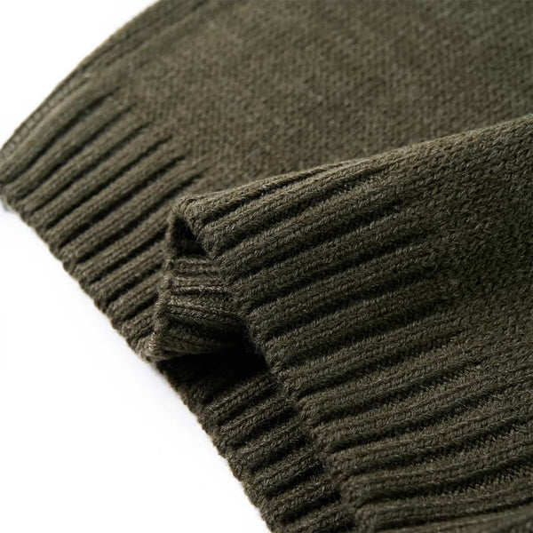 Pull enfant tricoté kaki 128