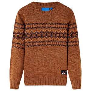Pull Enfant Tricoté Cognac 92