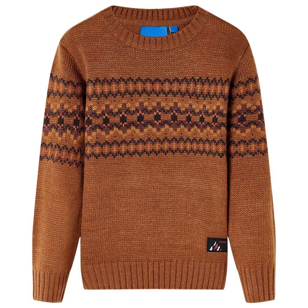 Pull Enfant Tricoté Cognac 92