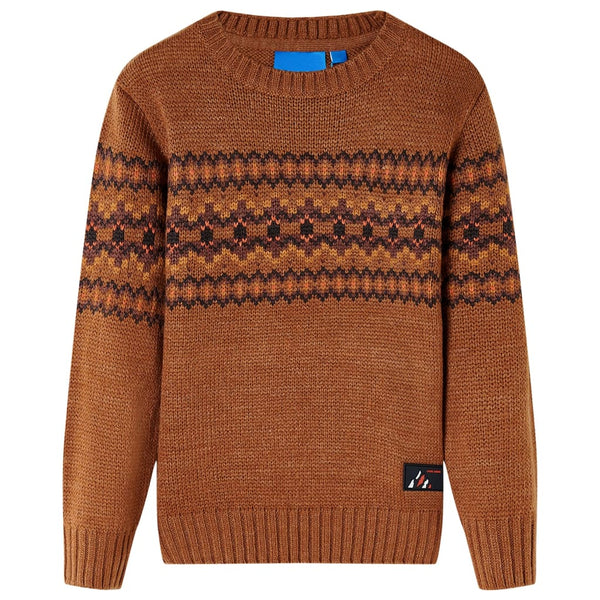 Pull Enfant Tricoté Cognac 92