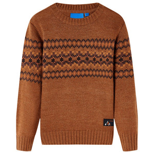 Knitted Children's Sweater Cognac 104