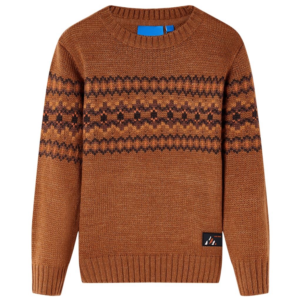 Knitted Children's Sweater Cognac 104