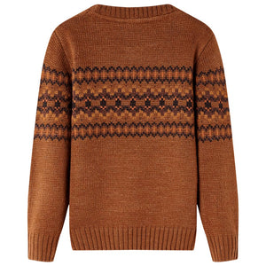 Knitted Children's Sweater Cognac 104