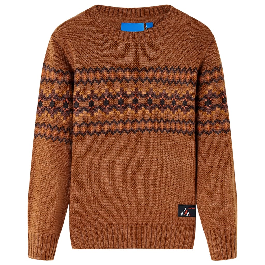 Pull enfant tricoté cognac 116