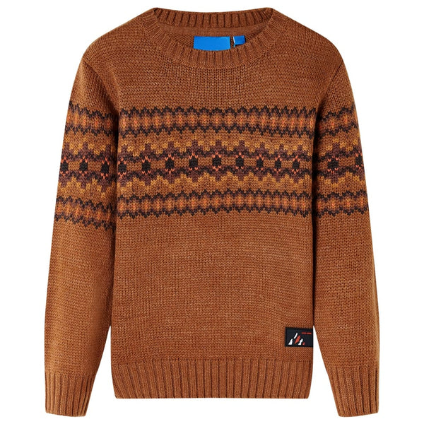Pull enfant tricoté cognac 116