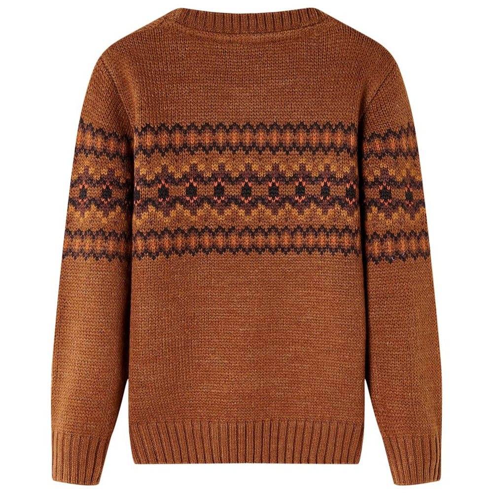 Pull enfant tricoté cognac 128