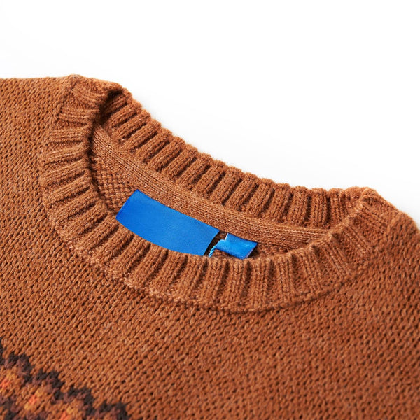 Pull enfant tricoté cognac 128