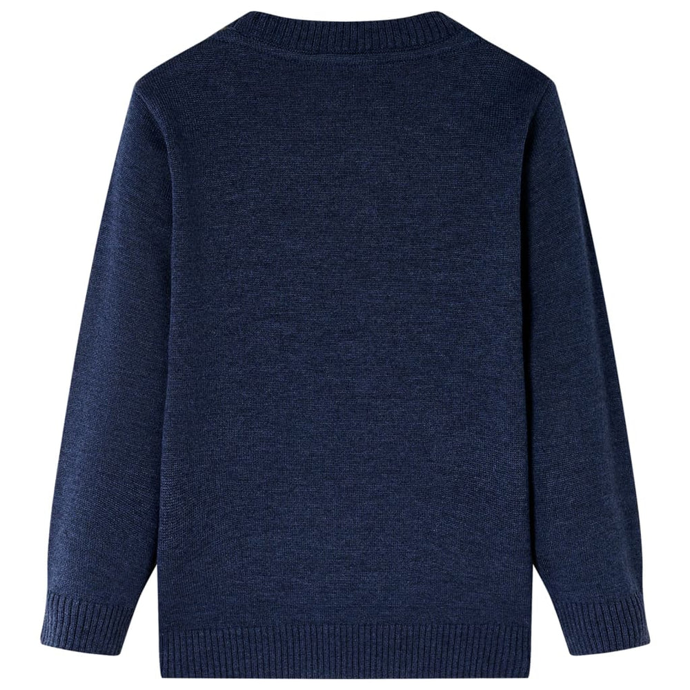 Pull enfant tricoté bleu marine 92