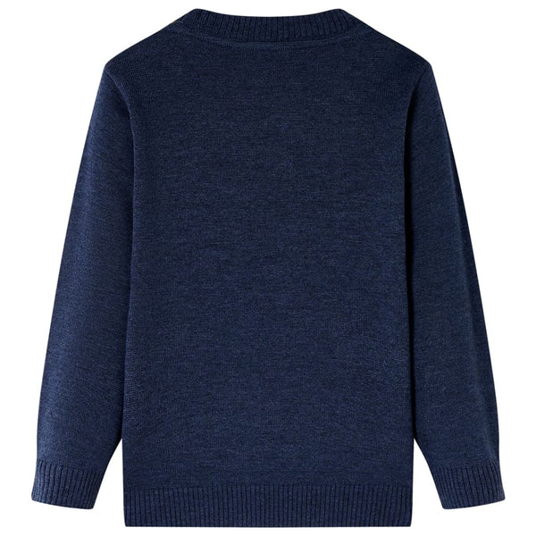 Pull enfant tricoté bleu marine 92