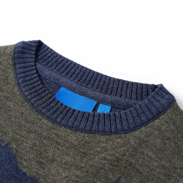 Pull enfant tricoté bleu marine 92
