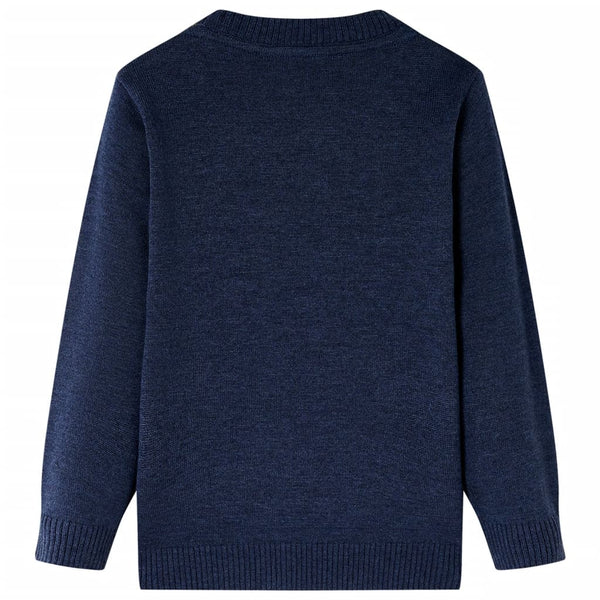 Kinderpullover Gestrickt Marineblau 104