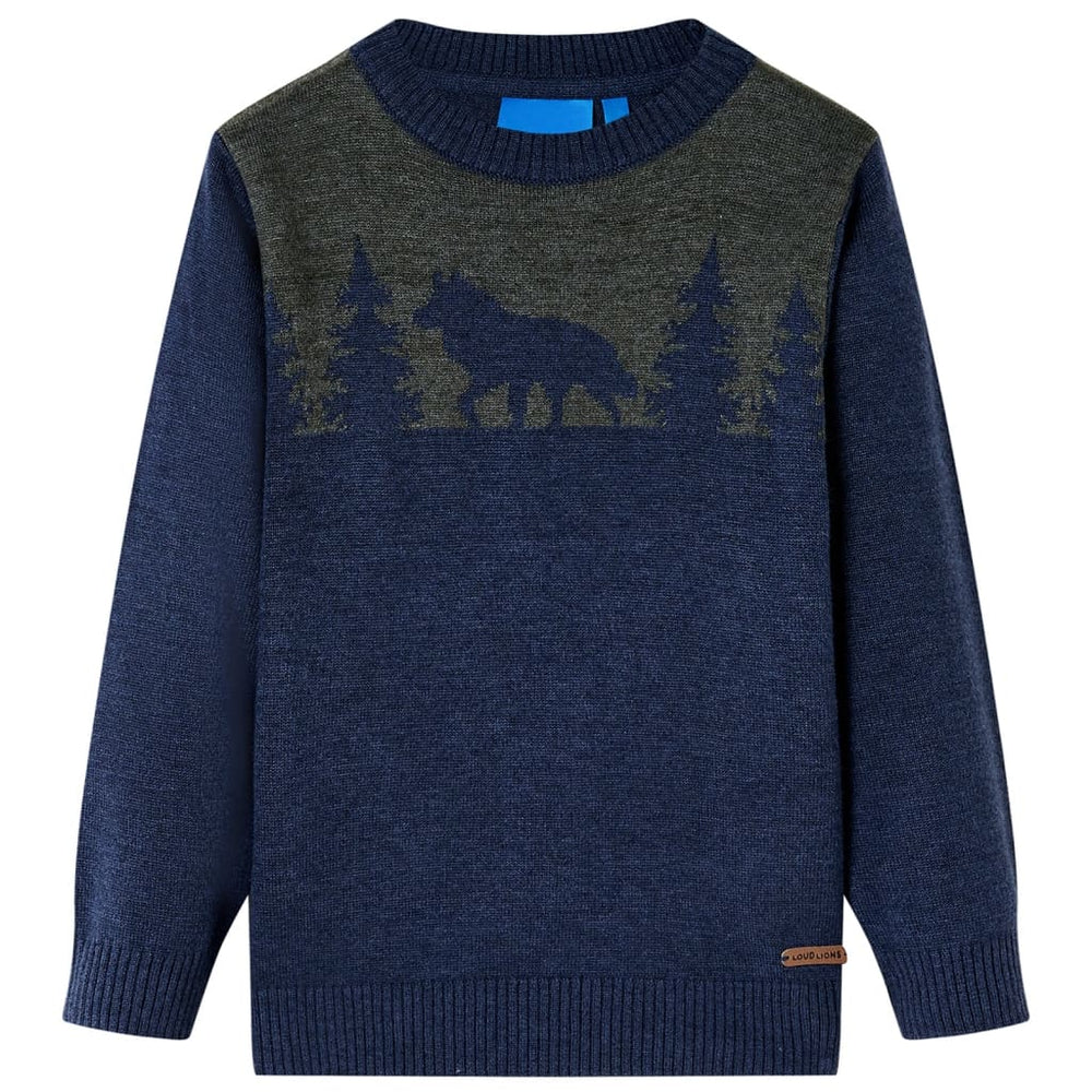 Pull enfant Tricoté Bleu marine 116