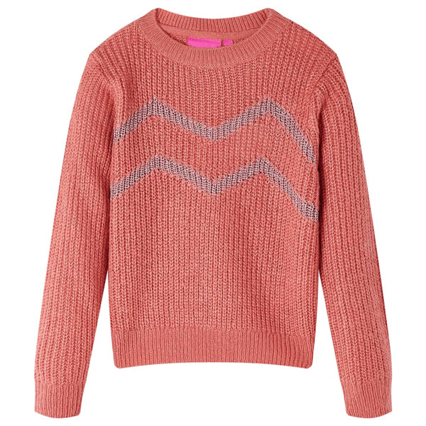 Knitted Children's Sweater Medium Pink 128