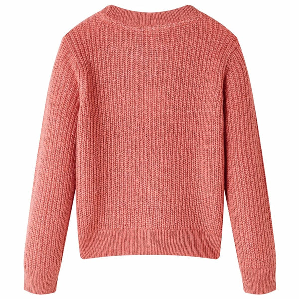 Knitted Children's Sweater Medium Pink 128