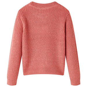 Pull pour enfant Tricoté Rose moyen 140