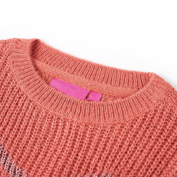 Pull pour enfant Tricoté Rose moyen 140