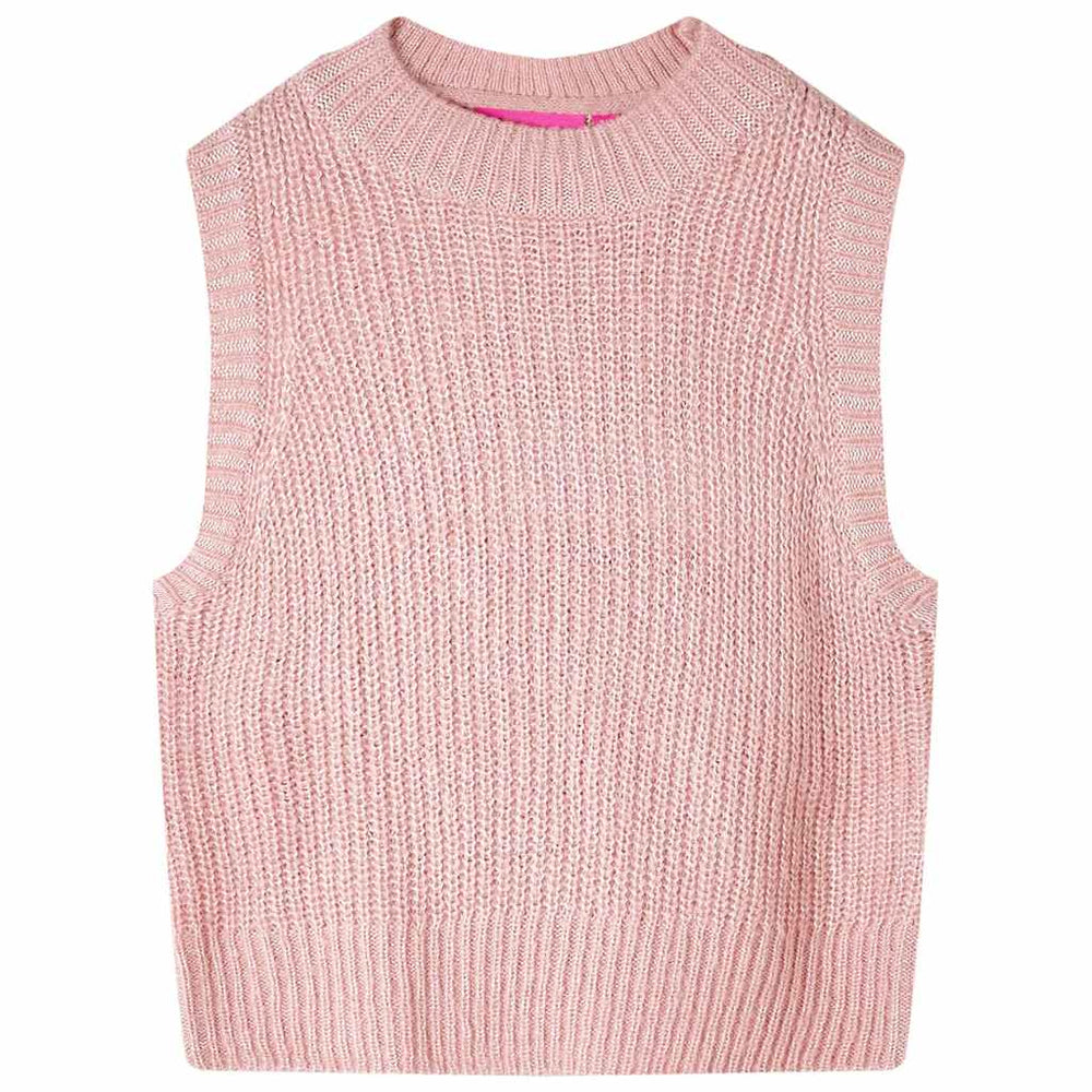 Gilet tricoté enfant rose clair 92