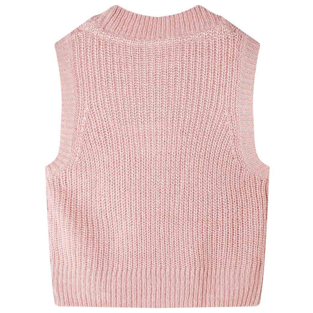 Gilet tricoté enfant rose clair 92