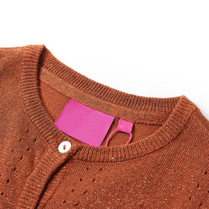 Kinder-Strickjacke Cognac 116
