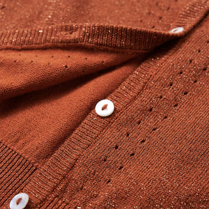 Kinder-Strickjacke Cognac 140