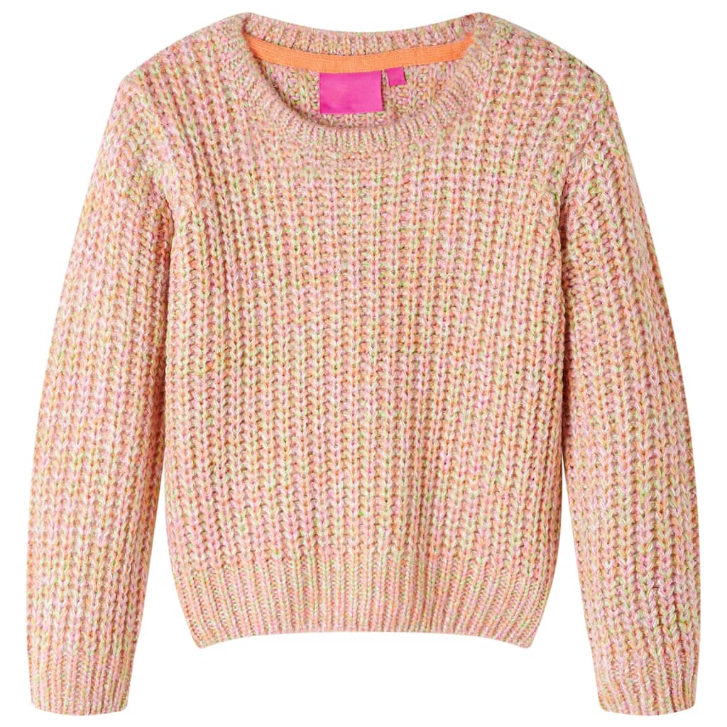 Pull enfant tricoté rose pâle 92