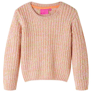 Pull Enfant Tricoté Rose Pâle 104