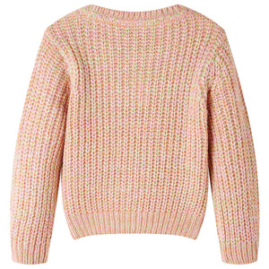 Pull Enfant Tricoté Rose Pâle 104