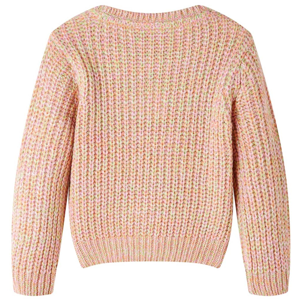 Pull enfant tricoté rose pâle 116