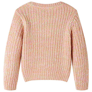 Pull enfant tricoté rose pâle 116