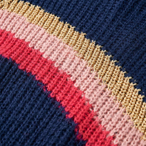 Kinderpullover Gestrickt Marineblau 104