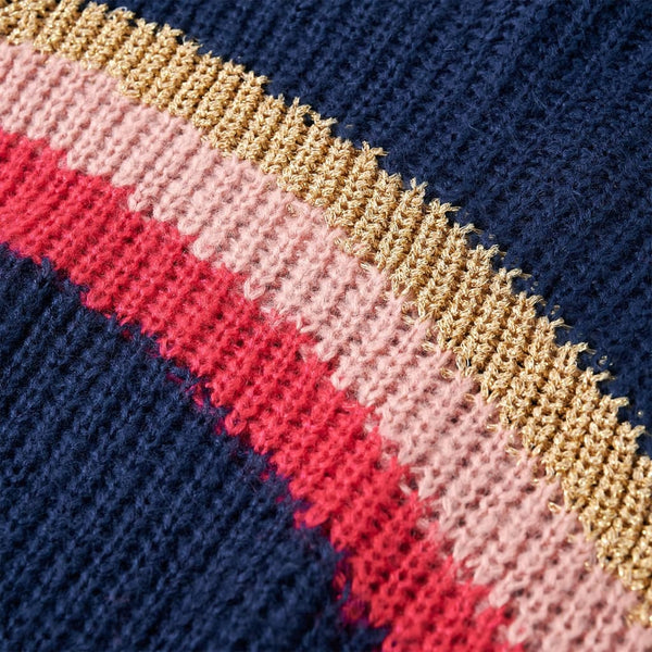 Kinderpullover Gestrickt Marineblau 104