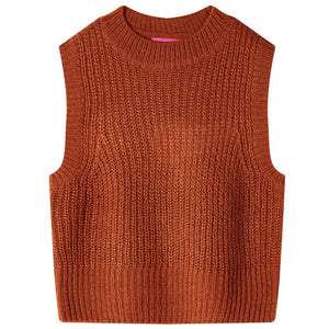 Gilet Enfant Tricoté Cognac 92