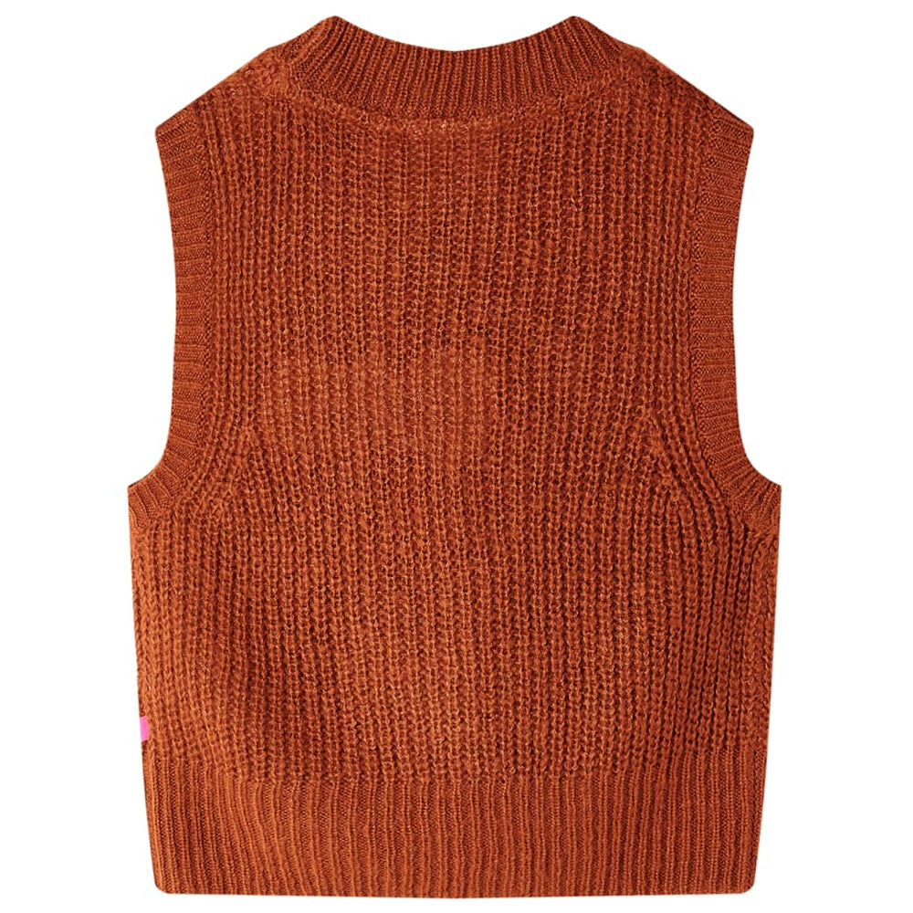 Gilet Enfant Tricoté Cognac 92
