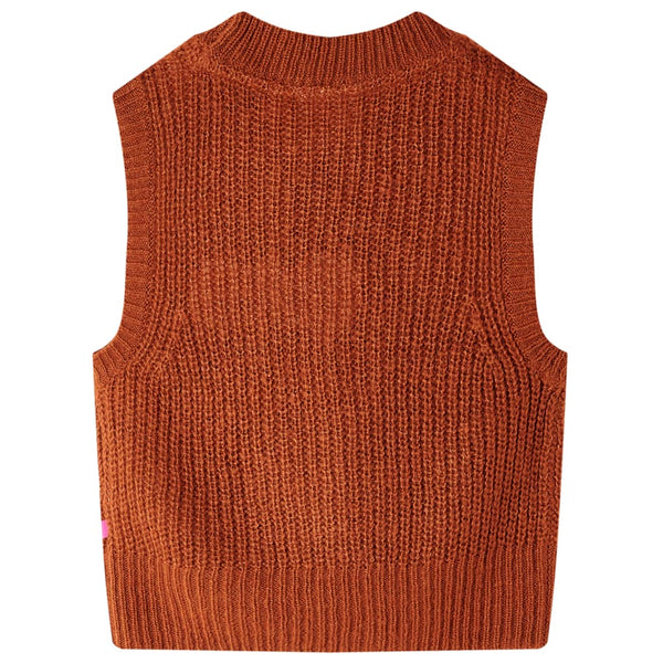 Gilet Enfant Tricoté Cognac 92
