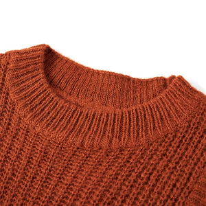 Gilet pull tricoté cognac enfant 104
