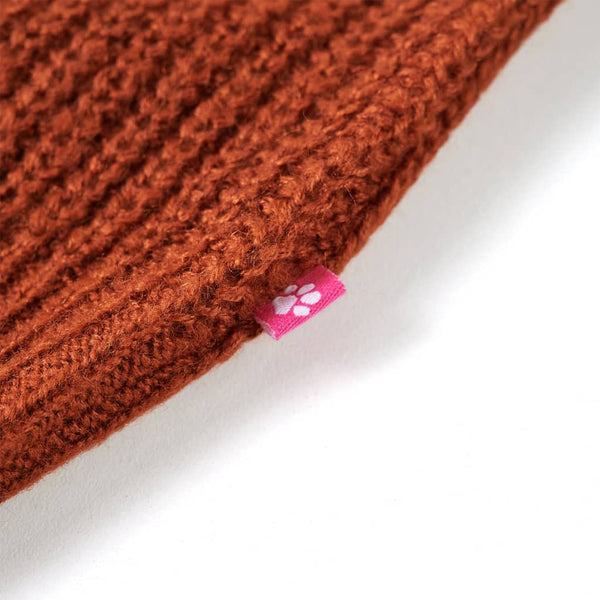 Gilet-pull enfant tricoté cognac 140