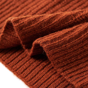 Gilet-pull enfant tricoté cognac 140