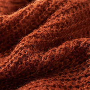 Gilet-pull enfant tricoté cognac 140