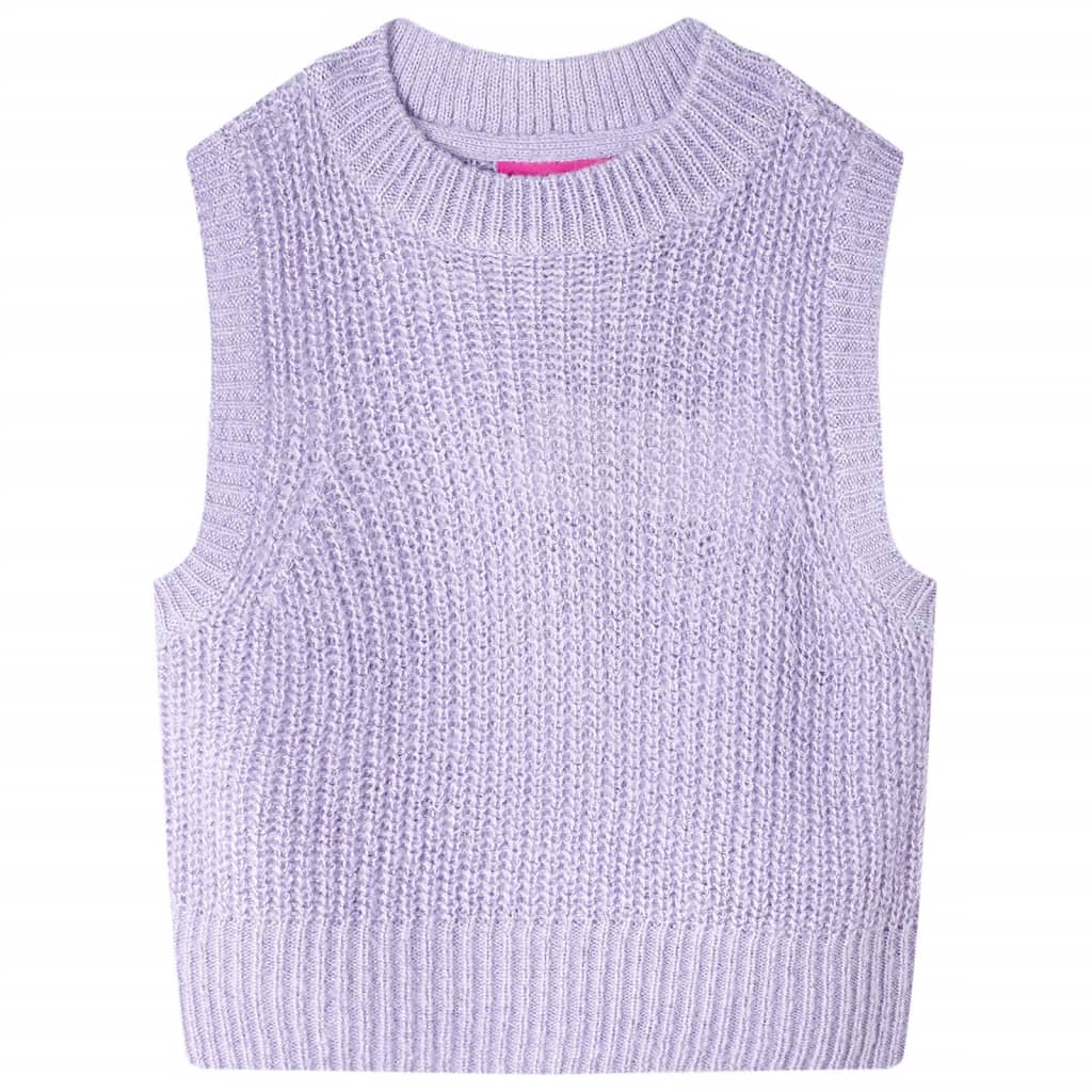 Gilet pull enfant tricoté Lilas clair 92