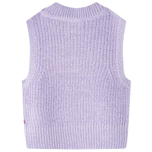 Gilet pull enfant tricoté Lilas clair 92