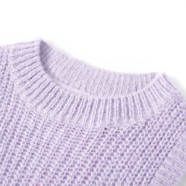 Gilet pull enfant tricoté Lilas clair 92
