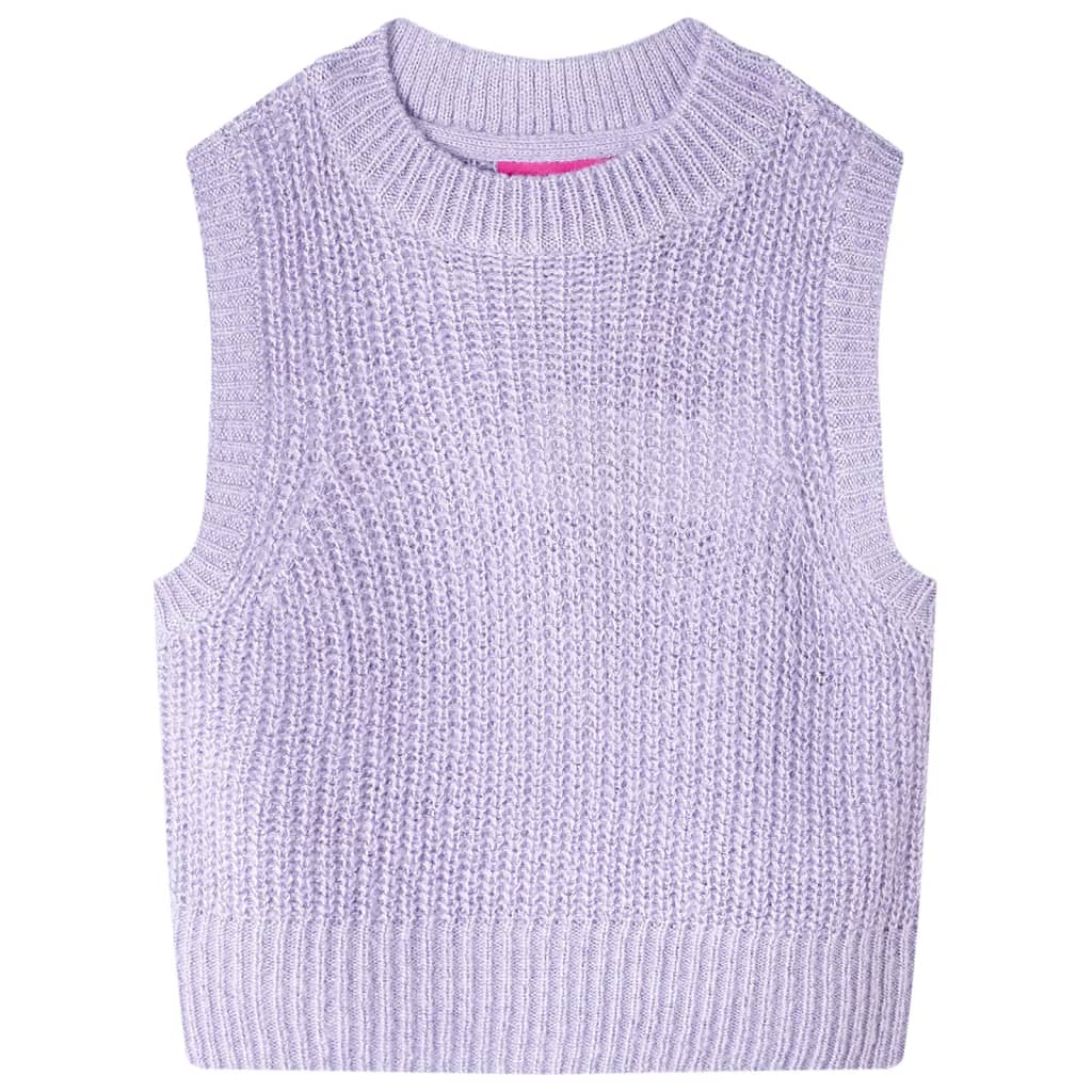 Knitted Children's Sweater Vest Light Purple 104