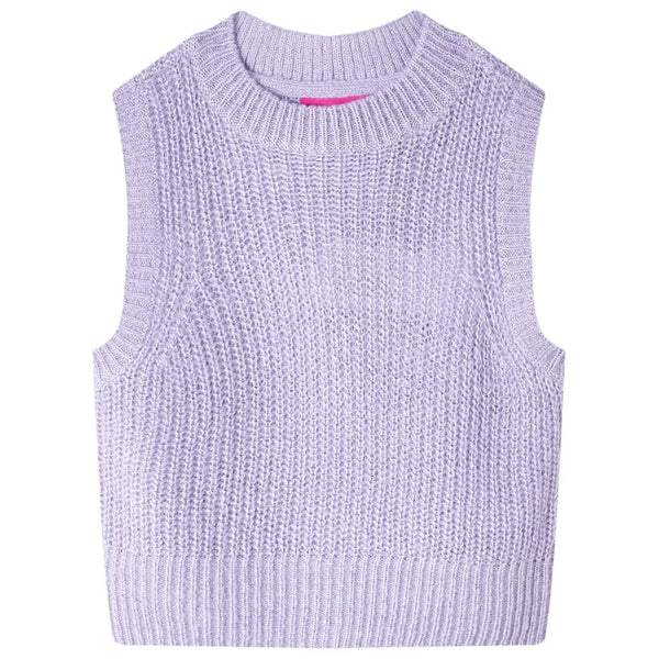 Knitted Children's Sweater Vest Light Purple 104