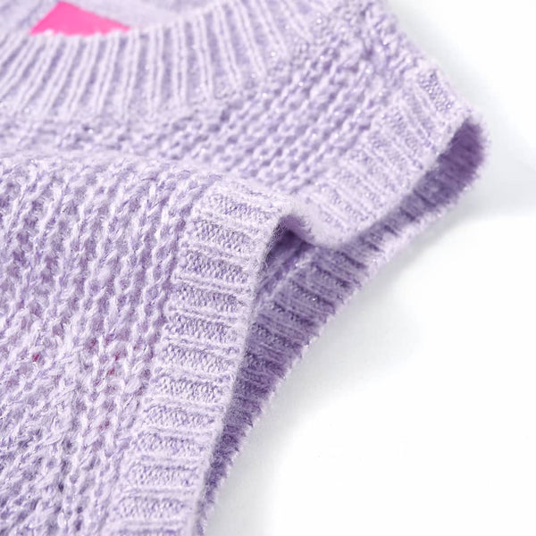 Knitted Children's Sweater Vest Light Purple 104