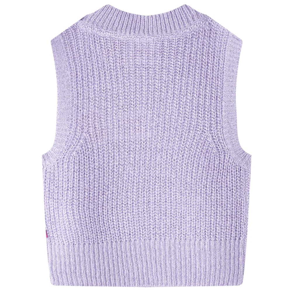 Gilet Pull Enfant Tricoté Lilas Clair 116