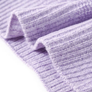 Children's Knitted Pullover Vest Light Purple 116